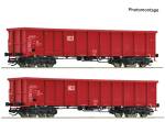 ROCO 6680052 - 2-tlg. Set: Offene Güterwagen, DB AG